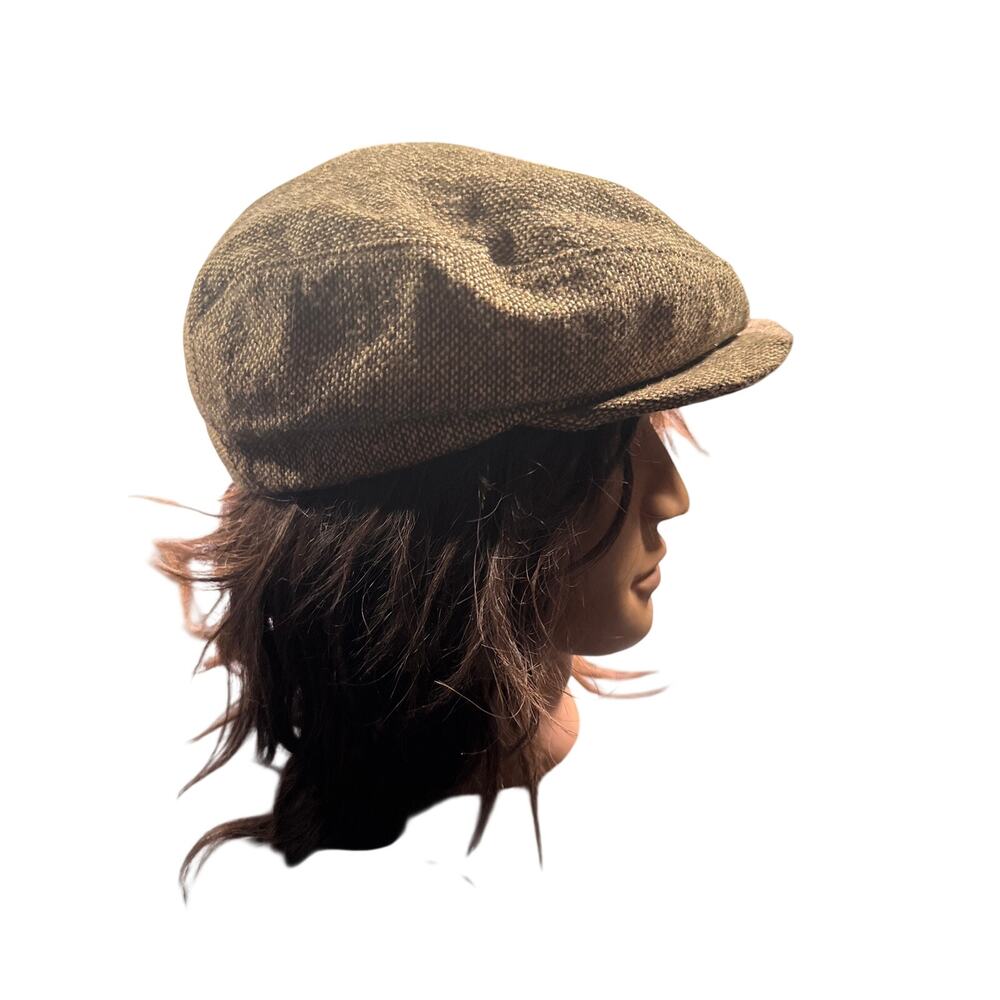 Lot of 4 Vintage Style Newsboy Flat Cap Hats Tweed Herringbone Mixed Pack